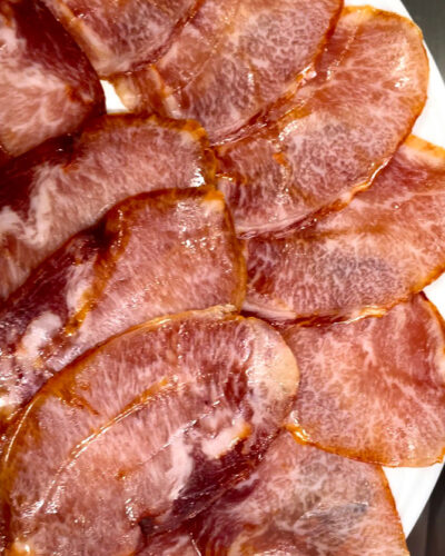 Caña de lomo de cebo de campo ibérico 75% raza ibérica Ariñane